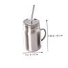 iplusmile 2pcs Stainless Steel Mason Jars Straw Overnight Oats Containers
