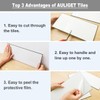 AULIGET 20-Piece Light Slate Peel and Stick Backsplash Wall Tiles,