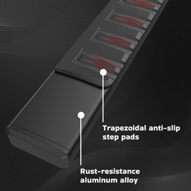 KUIPERAUTO 6 inches Running Boards Side Steps Compatible with 2007-2021 Toyota Tundra Double Cab(Black)