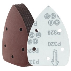 Cjueiom 25 Pcs 320 Grit Mouse Detail Sander Sandpaper, 5 Hole Mouse Sandpaper Hook and Loop Sander Pads, Mouse Sander Sandpaper Palm Sander Paper Sanding Sheets for 140mm Sanding Machine