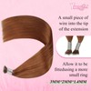 YoungSee Copper Hair Extensions - Nano Loop Human Hair, 25s