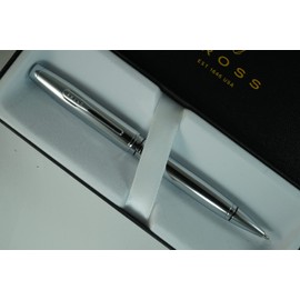 Cross Extremely Polished Chrome, Coordinated Classic Coventry Signature center Band medium Point Ballpoint Pen.