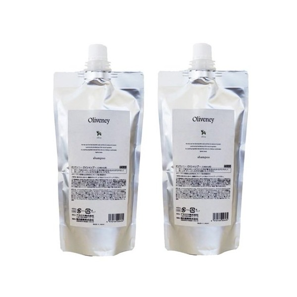 Amorous Olivany OV Shampoo 13.5 fl oz (400 ml) Refill Set of 2