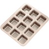 CHEFMADE Brownie Cake Pan, 12-Cavity Non-Stick Square Muffin Pan Blondie
