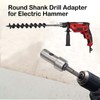 Round Shank Garden Earth Auger Drill Adapter,2 Slots and 2