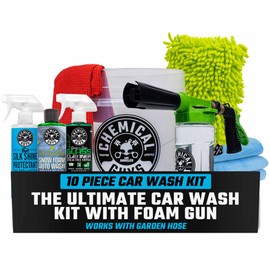 Chemical Guys 10-Piece Arsenal Builder Car Wash Kit with Foam Gun, Bucket, and 3 - 16 fl oz Car Care Products & Chemicals - Works with Garden Hose for Trucks, SUVs, Motorcycles, and More