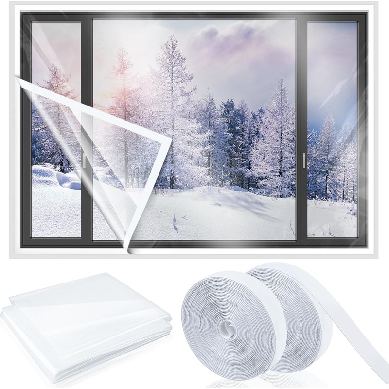 Beeveer 63 Inch X 20 ft Window Insulation Kit Cuttable