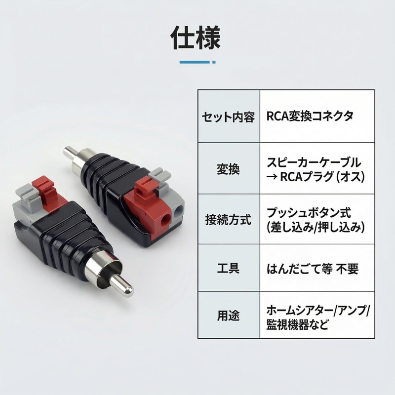 SELECOCO Speaker Wire to RCA Connector, 6 Pack RCA Convert