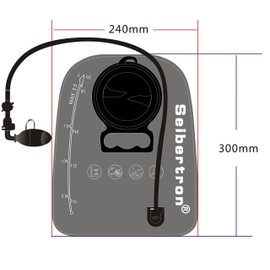 Seibertron Hydration Bladder 2 Liter Water Reservoir Water Bladder Hydration Pack Bladder Tasteless TPU Material Large Opening Quick Release Tube