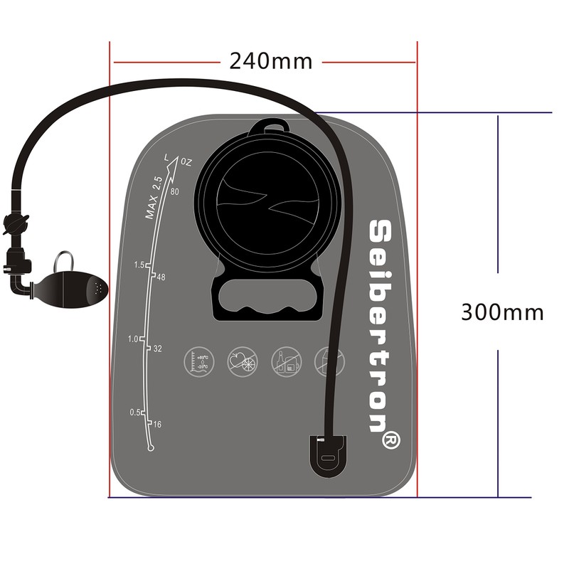 Seibertron Hydration Bladder 2 Liter Water Reservoir Water Bladder Hydration