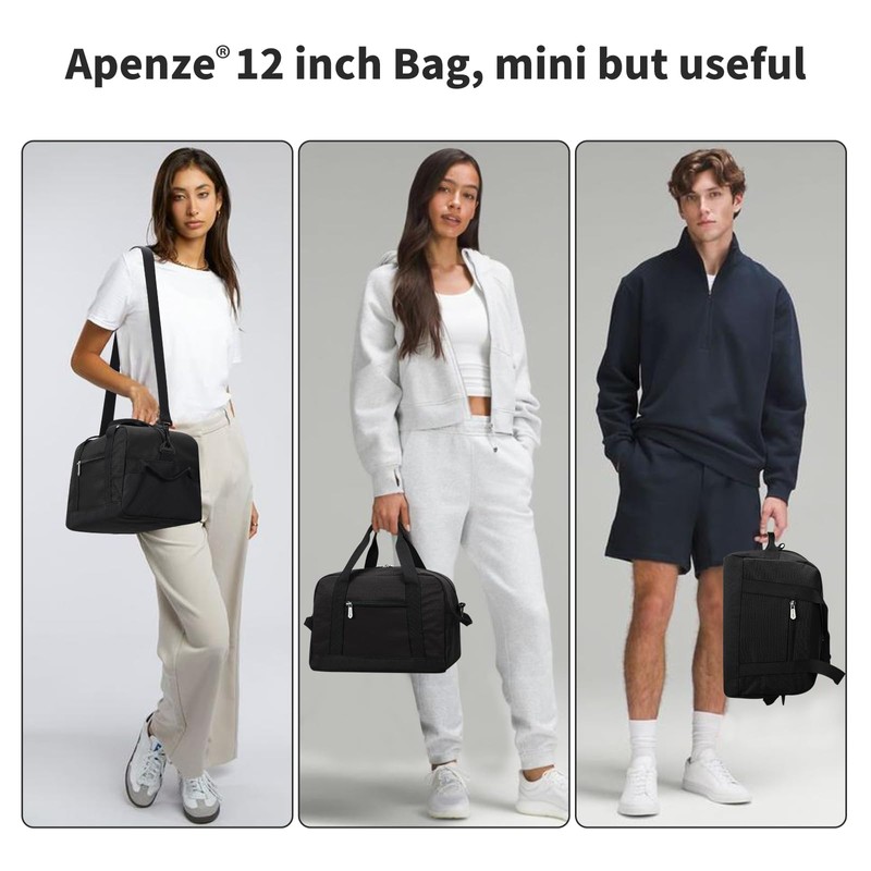 Small Gym Bag Carry On Bag - 12 inch Mini