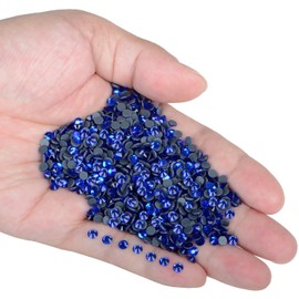 LPBeads 3000 Pieces SS16 Sapphire Hotfix Rhinestones Flatback Round Crystal Glass Rhinestones Gems for Crafts Nail Face Art Clothes Shoes Bags DIY