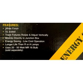 Emerald by Cooper Lighting 50W - 120V 3000K 26" in 3-Headed Low Voltage MR16 Hgn Track Light (1 Pack)