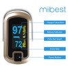 mibest OLED Finger Pulse Oximeter, O2 Meter, Dual Color White/Luxury