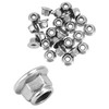 QWORK® 25pcs M5 Flange Nuts Stainless Steel 304 Locking Nuts