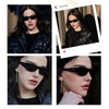 VANLINKER Trendy Retro 90s Sunglasses Womens Mens Vintage Oval Frame