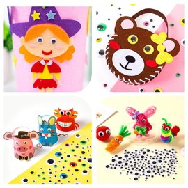 Neng-Q 2500PCS Googly Eyes, 48 Styles Googly Eyes Self Adhesive for Crafts, Multi Colors and Sizes Wiggle Eyes for DIY Art Projects Craft Supplies