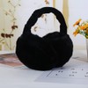 Women's Ear Warmers, Earmuffs, Men's Foldable Soft Black Plush Earmuffs