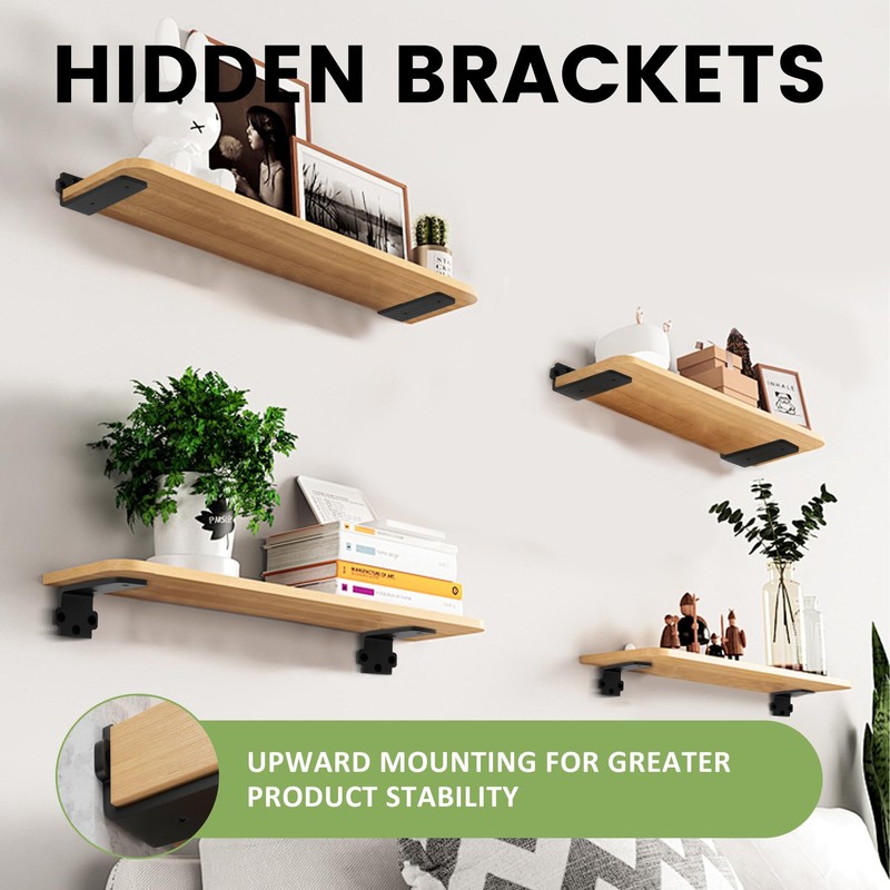 TINIFO Shelf Bracket Shelf Brackets 2 Pieces - Heavy Duty