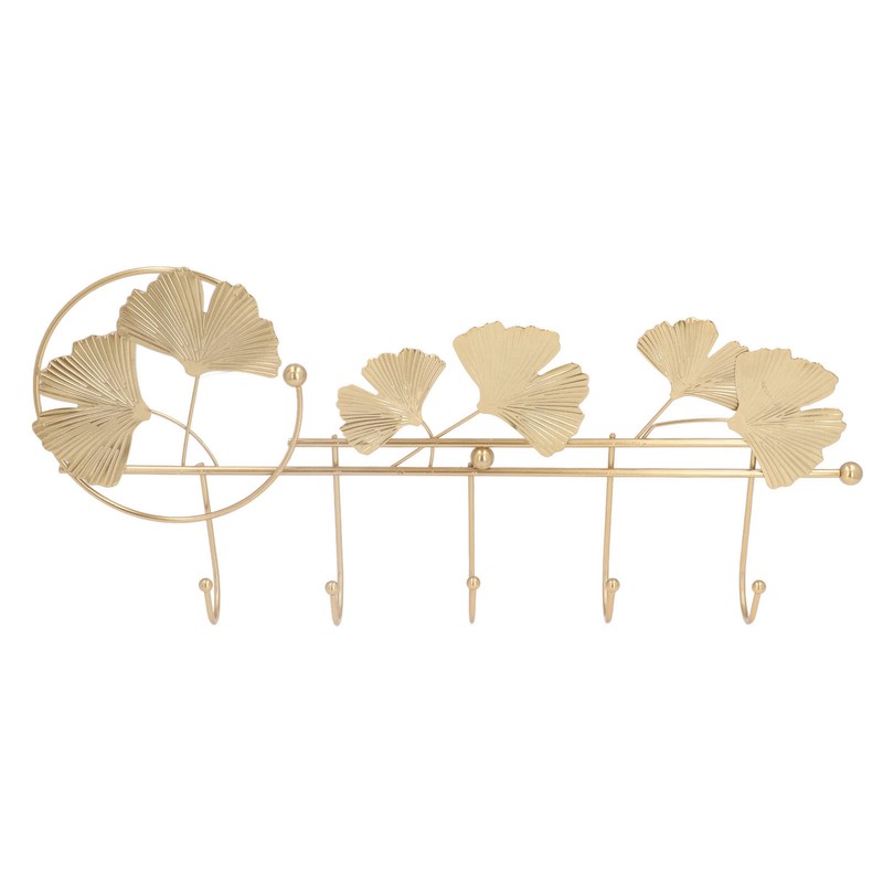 Wall Coat Rack Ginkgo Leaf Design Simple Elegant Style Wide