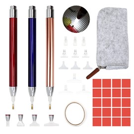 Abodhu Diamond Painting Pen Kits with LED, 5D Light Up Drill Pens for Arts, Nails DIY Crafts Decoration, 12pcs Tips