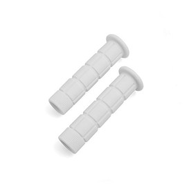 System-S Rubber Bicycle Grips Handlebar Grips for Bicycle Bike BMX MTB in White