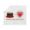 CafePress Brownies Make Hearts Happy Throw Blanket Super Soft Fleece
