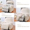 JOKIVTOU Recliner Chair Covers 4-Pieces, Soft, Stretchable, White, Modern Home