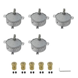CHANCS TYC-50 Synchronous Motor for Turntable Motorised 220V 2.5-3RPM Synchronous Motor with 7mm Bore Flexible Shaft Coupling Coupling Plug Kit for Air 5PCS