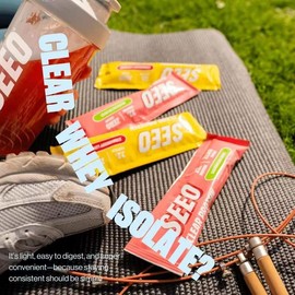 SEEO Clear Protein Powder – 22g Whey Isolate per Serving – Zero Sugar & Lactose-Free – Post-Workout Muscle Support – On-the-Go Sticks – Blue Razz Freeze, Strawberry Lemonade, Watermelon Wave – Dietary Supplement