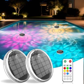 Torlaist Solar Floating Pool Lights 2 Pack, Solar Pool Lights That Float with Remote Control, 9 Color Changing & Timing Mode IPX67 Waterproof Pools Light, Ideal Gift for Above Ground Pools Party