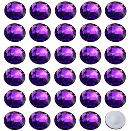 pson 25PCS 30mm Crystal Flat Back Round Acrylic Rhinestones, Purple Plastic Circle Gems Glitter Gems for Costume Making, Cosplay, DIY, Craft