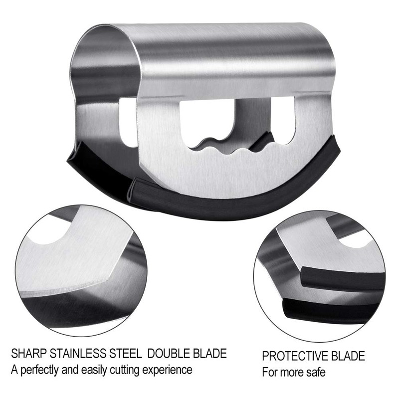 Salad Knife Chopper with Protective Cover - Stainless Steel Salad