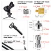 22PCS Camera Screws Set,1/4" and 3/8" Threaded Converter Screws Flash
