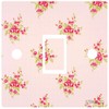 Pink Shabby Chic Roses Light Switch Sticker Vinyl Cover Skin