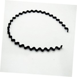 Baluue 5pcs Black Wavy Hair Hoop Non-slip Headbands for Women Girls Simple Hair Accessories Styles Each