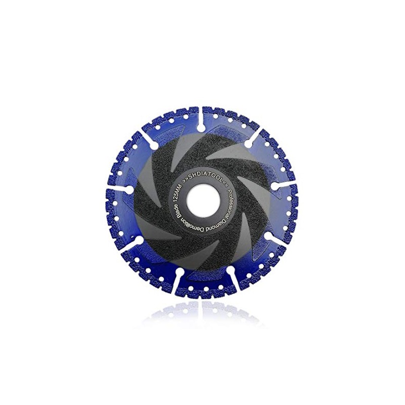 5“/125mm Diamond Cut Off Wheels for Metal Dark Blue Demolition/Rescue