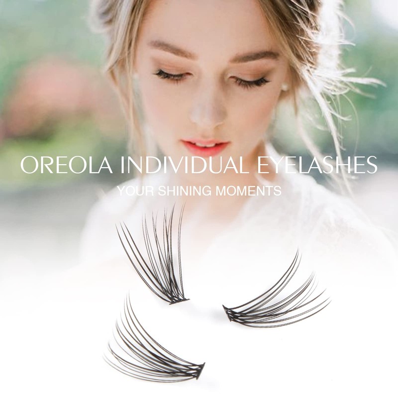 Oreola 20D Cluster Eyelashes, Individual 0.07D, 8-15 mm, Mixed Length,
