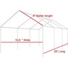 10X20 Canopy Tarp Carport (Front Panel)