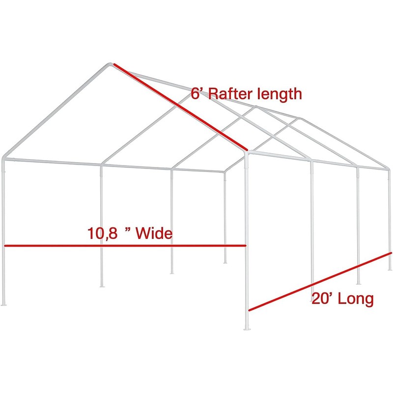 10X20 Canopy Tarp Carport (Front Panel)