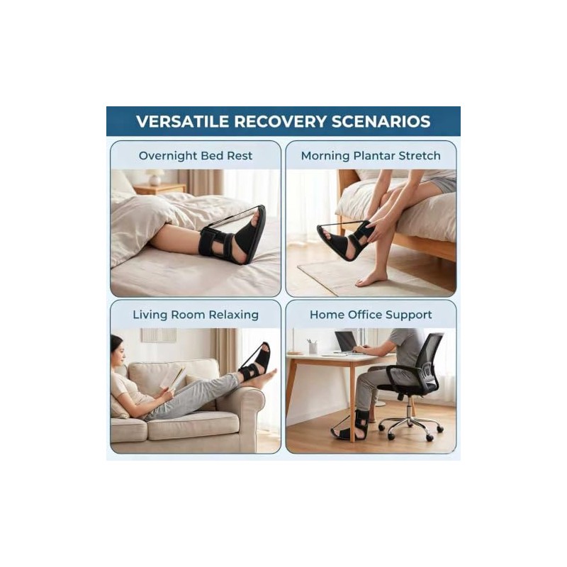 Adjustable Night Splint for Plantar Fasciitis, Foot Drop & Achilles