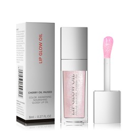 XTJXTJ Magic Color Changing Lip Oil Ph, Warm Change Glitter Lip Gloss，Hydrating Lip Glow Oil, Long Lasting Moisturizing Nourishing Lip Oil, For Dry Lips Lip Care (Pink)