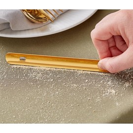 Soro Essentials- Aluminum Table Crumbers with Pocket Clip Gold Color Set of 12- Crumbers for Servers Table Crumb Sweepers Bread Crumber Cleaner for Tablecloth in Restaurants and Homes