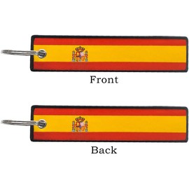 JAVD - Llavero de bandera de España con llavero, llaves, coches, motocicletas, mochilas, equipaje y regalos, EDC (paquete de 3), España, medium size