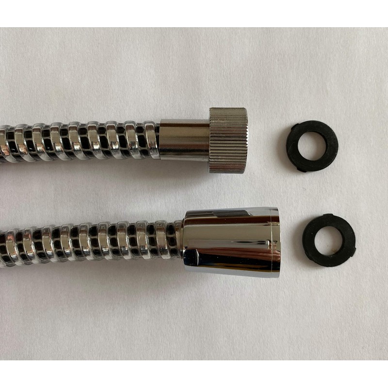 ADOB shower hose, 1.60 m, 2 way brass chrome connection,