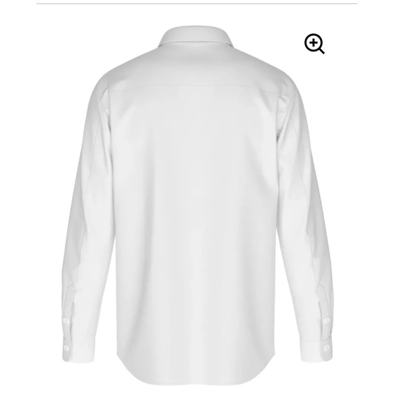 Tailored White Ice Long Sleeve Dress Casual 4 Way Stretch