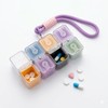 Magnetic Cube Pill Organizer 8 Compartments in 0.8*0.8*1 One-Piece Integrated