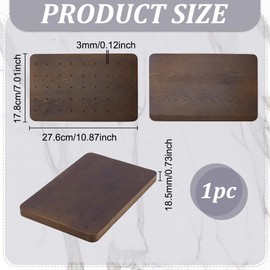 PH PandaHall Wooden Skewer Display Holder 45 Holes Food Fruit Kabobs Skewers Stand Board Catering Supplies Clay Figurines Display Trays for Appetizers Cocktail Parties Picnic, 17.8x27.6x1.8cm, Brown