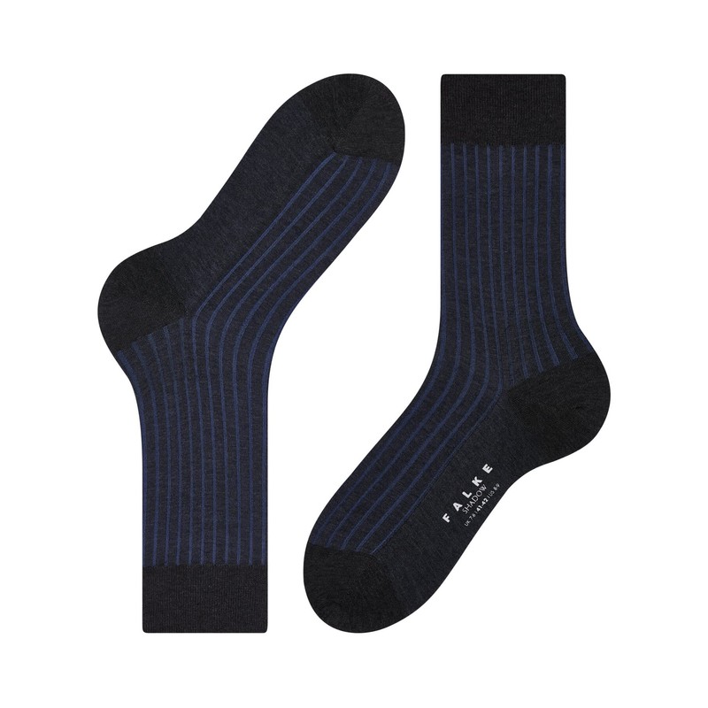Calcetines Shadow M So, FALKE, Hombre, Gris (Anthracite Melange 3191),