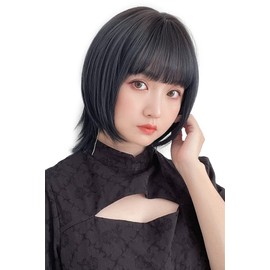 Brightlara hf1514-RL Wig, Short Bob, Full Wig, Wig, Wolf, Flashy Hair, Earhook
